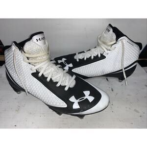 Under Armour Nitro Clutch Fit Pro White & Black Football Cleats - Mens Sz 10.5